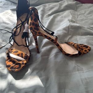 Lulu’s Leopard Print Stiletto Heels